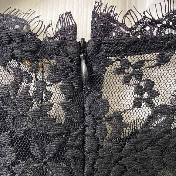 •NWT•Miusol Lace/Ruffle Black Dress - Picture 12 of 15